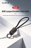 Câble USB-C dragonne Klarus KC01 65W - Transfert 480Mbps - Nylon Tressé