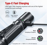 Lampe tactique Klarus XT2CR PRO Green - 2100 Lumens - Rechargeable en USB-C