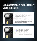 Lampe de poche Klarus E8 1000 Lumens - Triple Éclairage - Tête Pivotante 180° - Rechargeable USB-C