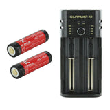 Chargeur Klarus K2 USB pour batteries Li-ion / IMR / Ni-Cd et LiFePO4 + 2 batteries