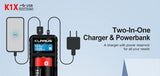 Chargeur Klarus K1X USB pour batteries 21700, 18650 Li-ion / IMR