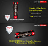 Batterie Klarus 18650 3600mAh pour XT11S