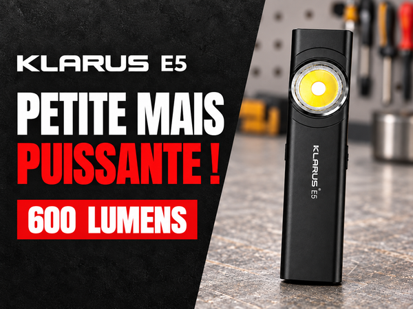 Klarus E5 : une lampe de poche ultra-plate de 600 lumens