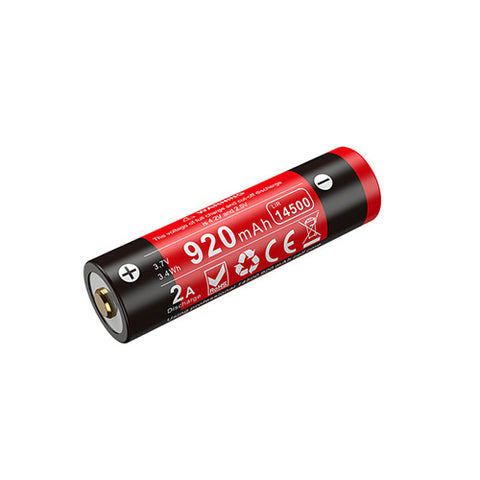 Batterie Klarus 14GT92UR Li-ion 920mAh rechargeable Micro USB-C intégré