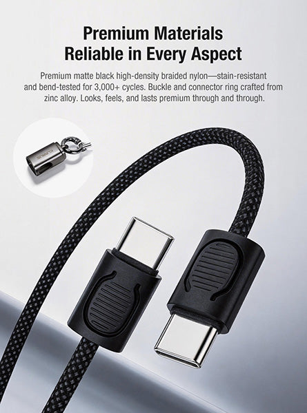 Câble USB-C dragonne Klarus KC01 65W - Transfert 480Mbps - Nylon Tressé