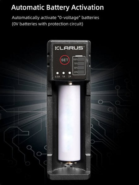 Chargeur Klarus Smart Charger K1 PRO pour batteries Li-ion, Ni-MH et Ni-Cd