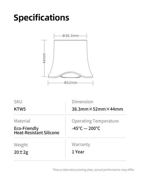 Diffuseur trépied orange souple Klarus KTW-5 - XT11GT / XT21C / GL4 / XT11S / XT11R / A1 PRO / A2 PRO