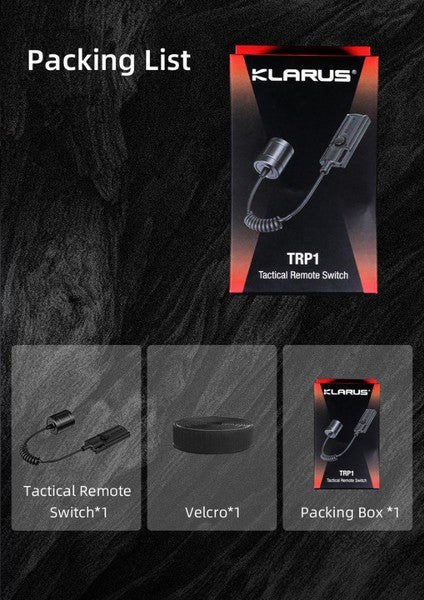 Interrupteur tactique Klarus TRP1 pour lampe XT12GT PRO et XT21X PRO