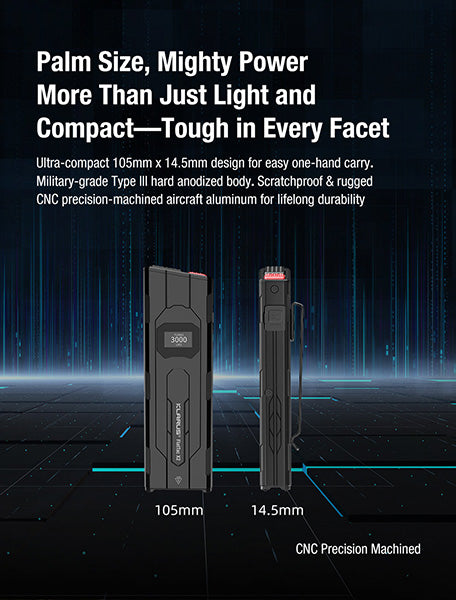Lampe de poche tactique Klarus X2 - 3000 Lumens Ultra-Plate Format Poche - USB-C