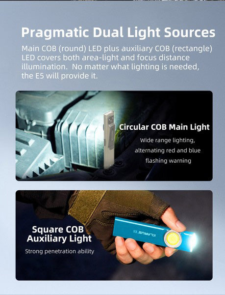 Lampe de poche de travail Klarus E5 - 600 Lumens