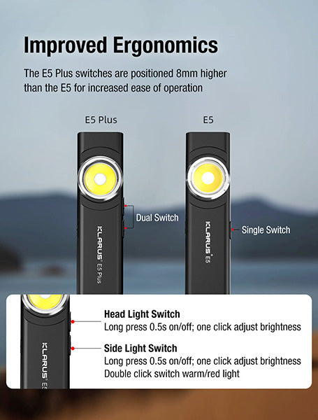 Lampe de poche de travail Klarus E5 PLUS - 650 Lumens