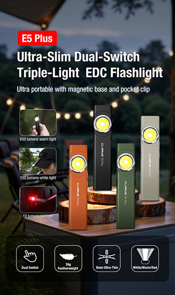 Lampe de poche de travail Klarus E5 PLUS - 650 Lumens
