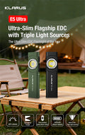Lampe EDC ultra-fine Klarus E5 Ultra – Triple source lumineuse – 800 lumens