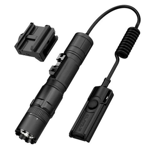 Lampe Torche Klarus GL6 - 1600 Lumens – Rechargeable + support Picatinny + Interrupteur déporté TCR1
