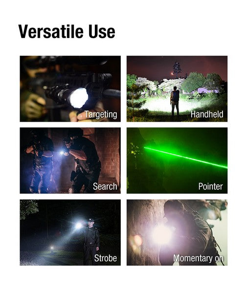 Lampe Torche Klarus GL6 - 1600 Lumens – Rechargeable + Montage Picatinny + Interrupteur déporté TCR1
