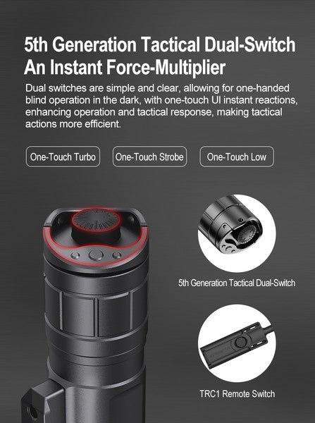 Lampe Torche Klarus GL3 - 2100 Lumens – Rechargeable + Montage M-LOK + Interrupteur déporté