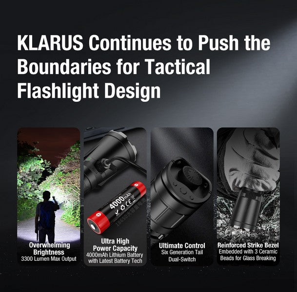 Lampe Torche Klarus XT11GT PRO V3 – 3300 Lumens tactique et rechargeable