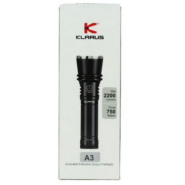 Lampe Torche Rechargeable Klarus A3 – 2200 Lumens – Focus réglable