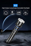 Lampe Torche Rechargeable Klarus A3 – 2200 Lumens – Focus réglable