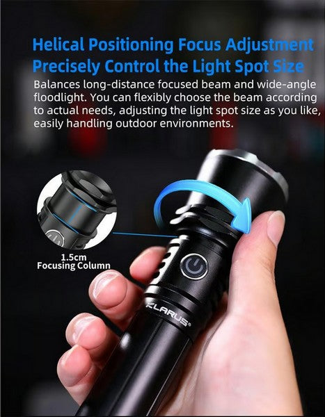Lampe Torche Rechargeable Klarus A3 – 2200 Lumens – Focus réglable