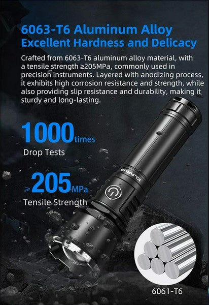 Lampe Torche Rechargeable Klarus A3 – 2200 Lumens – Focus réglable