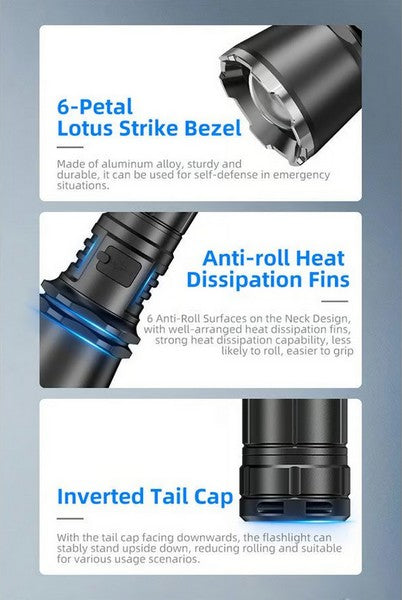 Lampe Torche Rechargeable Klarus A3 – 2200 Lumens – Focus réglable