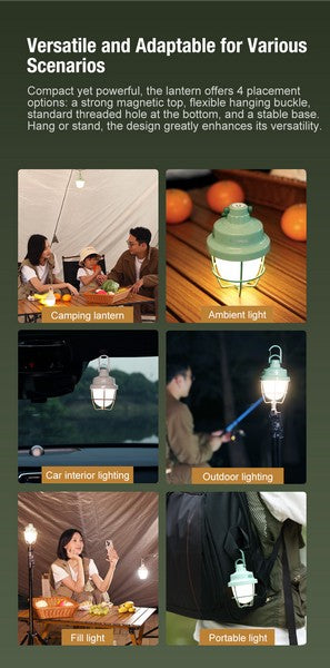 Lanterne de camping compacte - Klarus CL3 Verte – 280 Lumens – Rechargeable