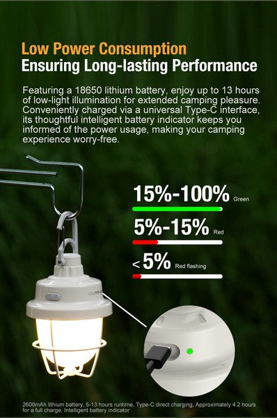 Lanterne de camping compacte - Klarus CL3 Verte – 280 Lumens – Rechargeable