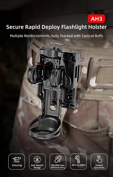 Klarus AH3 Etui Holster à tirage rapide pour lampe XT11S, XT11GT Pro, XT12S, XT21C
