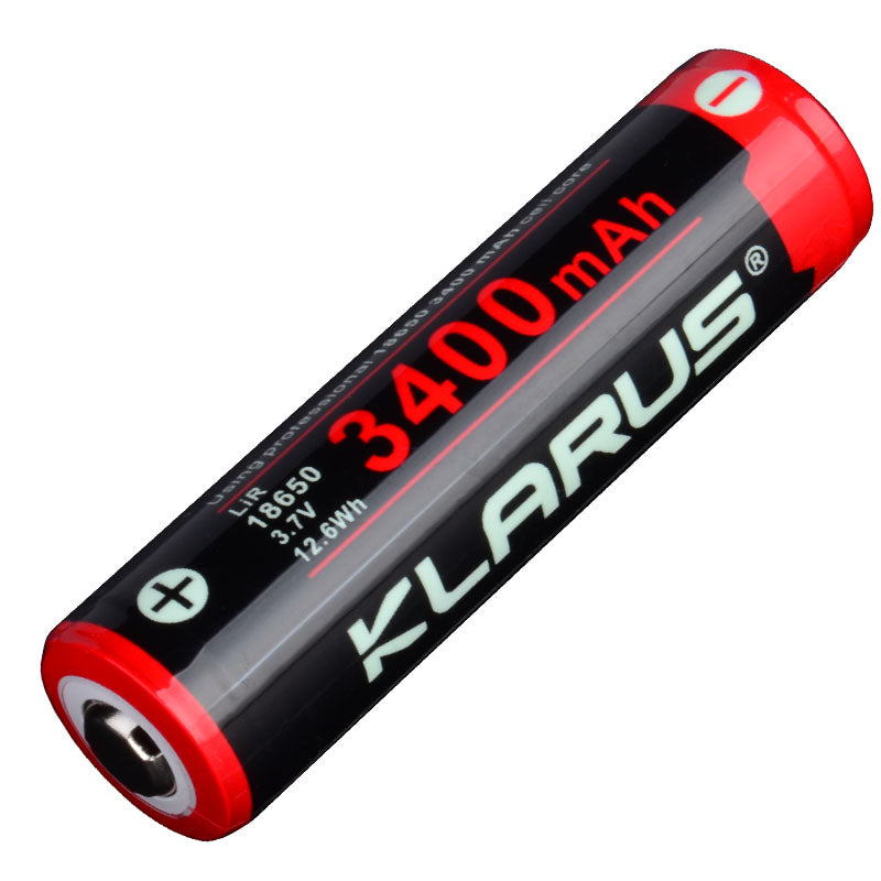 Batterie Klarus 18650 LiR 3400mAh 18650BAT-34 pour lampe XT2C, XT2CR, XT11S, XT12GT