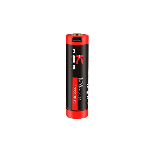 Batterie Klarus 18650UR26 Li-ion 2600mAh rechargeable Micro USB intégré