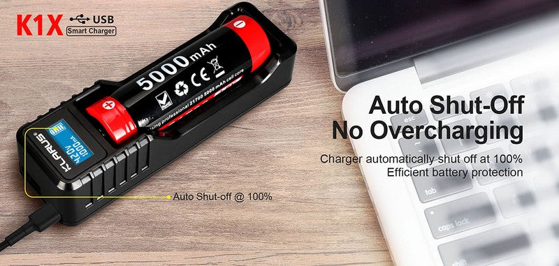 Chargeur accu NEXTORCH 18650 - Armurerie Pisteurs