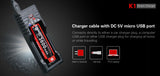 Chargeur Klarus K1 USB pour batteries Li-ion / IMR / Ni-Cd et LiFePO4