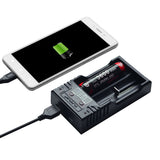 Chargeur Klarus K2 USB pour batteries Li-ion / IMR / Ni-Cd et LiFePO4 + 2 batteries