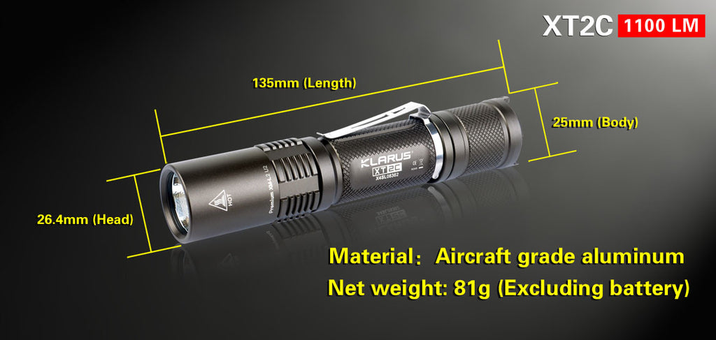Klarus XT20 lampe de poche tactique  Achetez à prix avantageux chez  knivesandtools.be