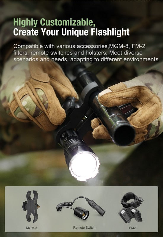 KLARUS - Lampe Tactique XT2CR, Rechargeable - 1600 Lumens