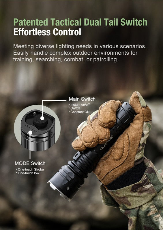 Lampe Torche Klarus XT12GT PRO – 1600 Lumens - Tactique et rechargeable