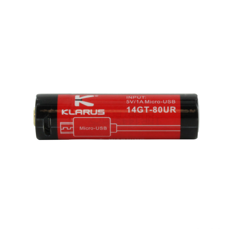 Batterie Klarus 14GT80UR Li-ion 800mAh rechargeable Micro USB intégré