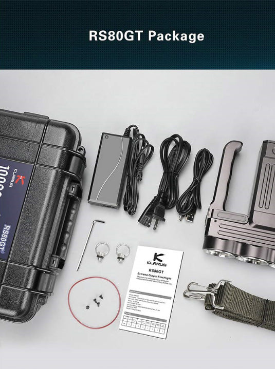 Projecteur rechargeable Klarus RS80GT - 10 000Lumens